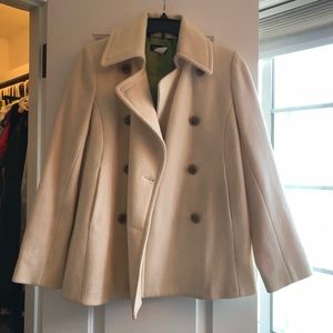 J.Crew cream white peacoat